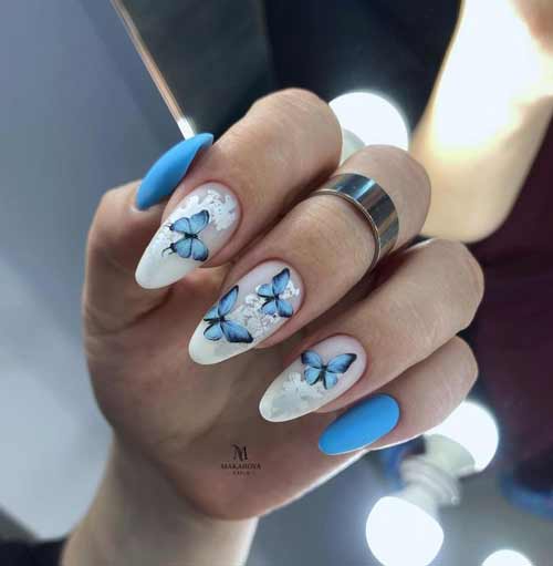 Butterfly manicure - new design photo