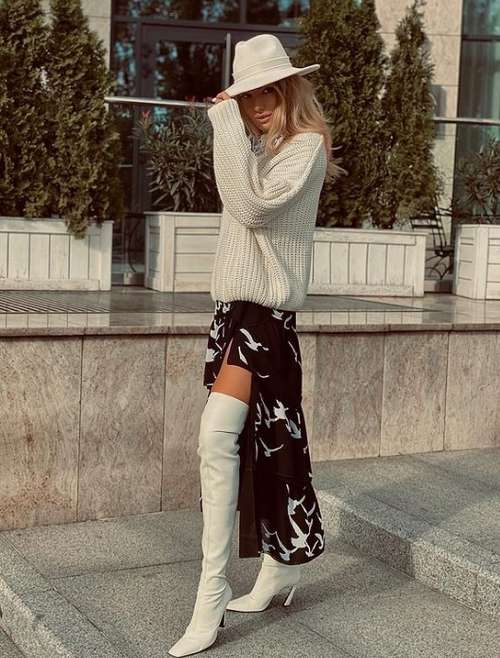 Midi skirt 2021: what to wear, fashion models in the photo