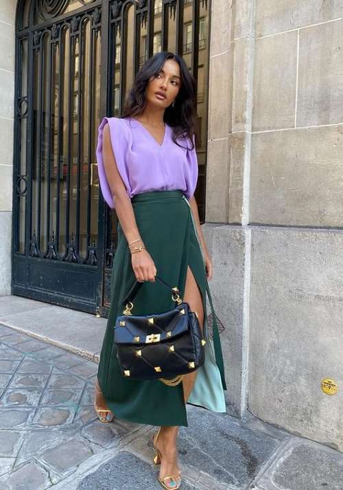 Midi skirt 2021: what to wear, fashion models in the photo