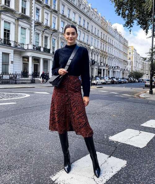 Midi skirt 2021: what to wear, fashion models in the photo