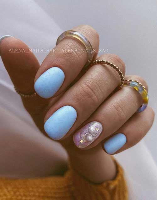 Blue manicure