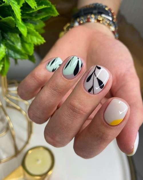 Fashionable gentle manicure