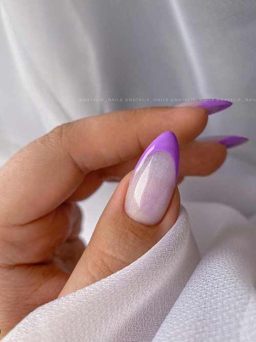 Lilac jacket for long nails