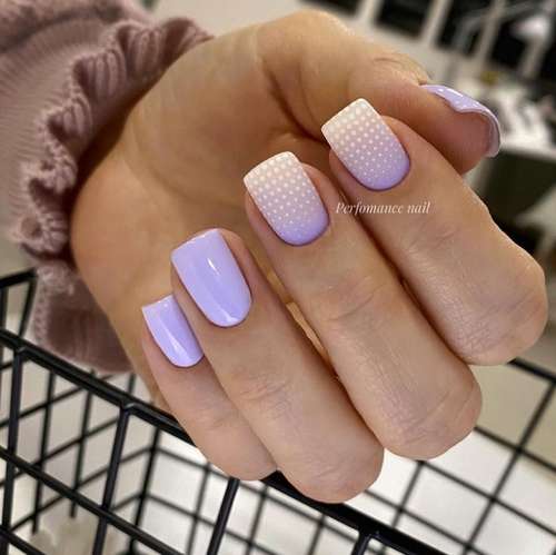 Lilac manicure 2021: beautiful new items, photo with design