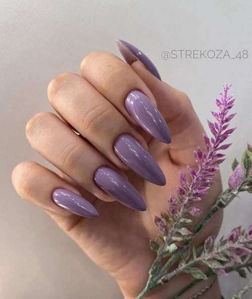 Lilac manicure 2021: beautiful new items, photo with design