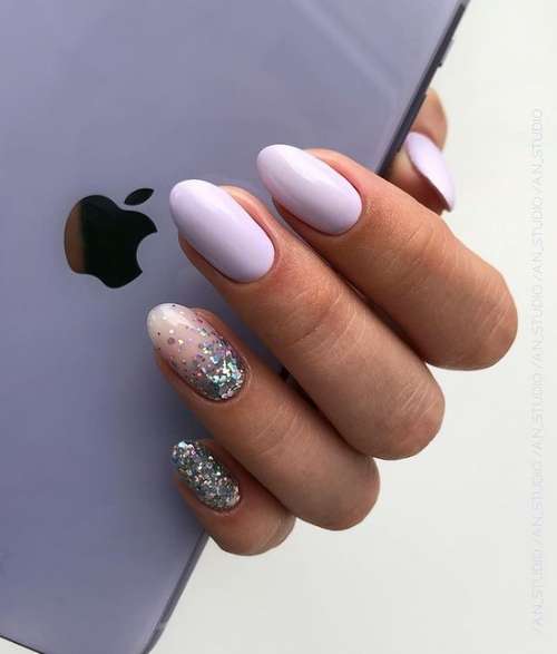 Lilac manicure 2021: beautiful new items, photo with design