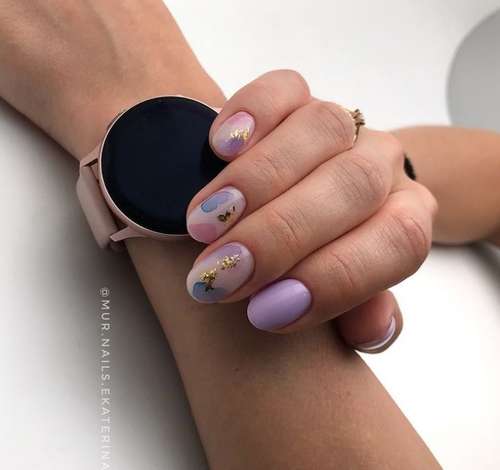 Lilac manicure 2021: beautiful new items, photo with design