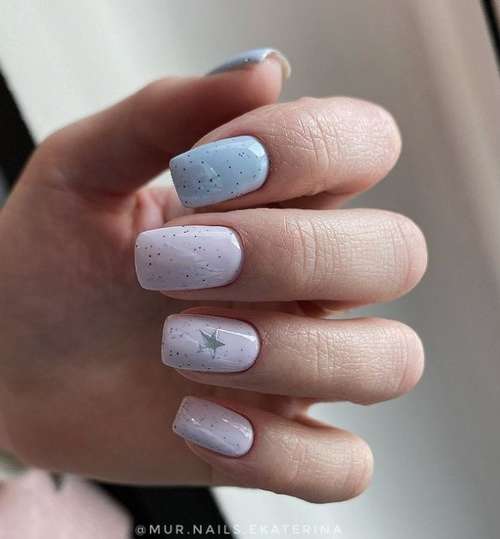 Lilac manicure 2021: beautiful new items, photo with design