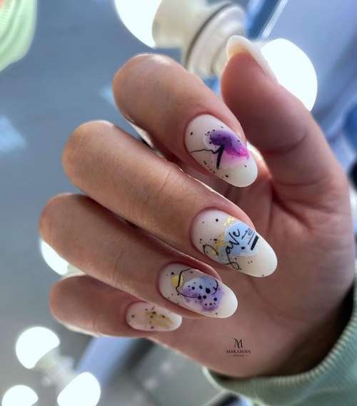 Lilac manicure 2021: beautiful new items, photo with design