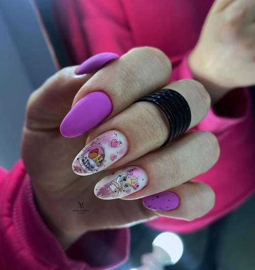 Lilac manicure 2021: beautiful new items, photo with design