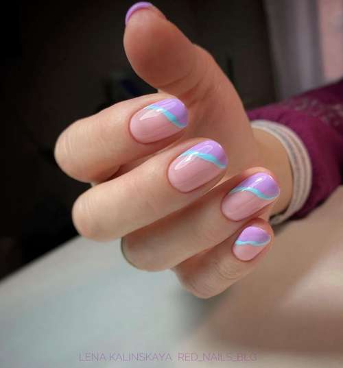 Veste colorée pour ongles courts: design photo 2021, tendances