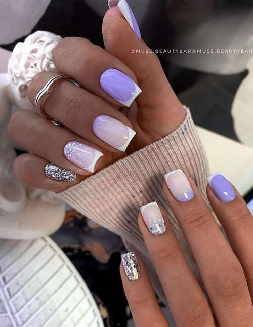 Colored jacket for short nails: photo design 2021, trends