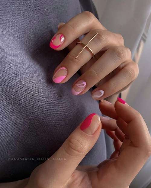 Veste colorée pour ongles courts: design photo 2021, tendances