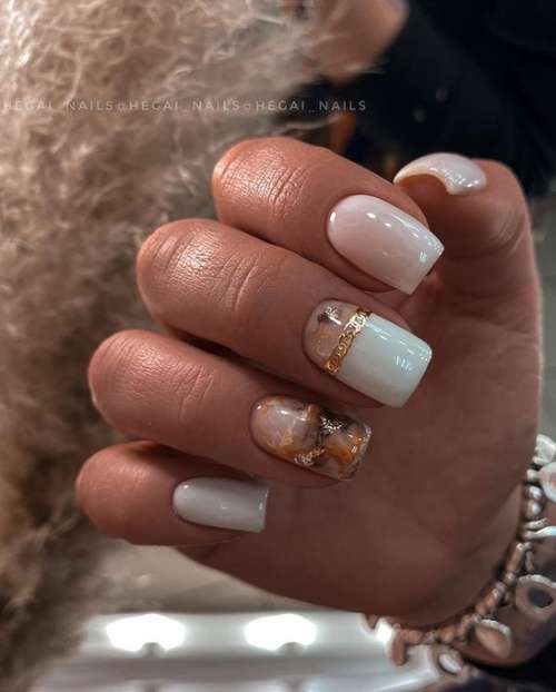 Manicure with divorces 2021: nail design, photo news