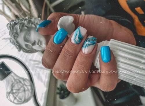 Manicure with divorces 2021: nail design, photo news