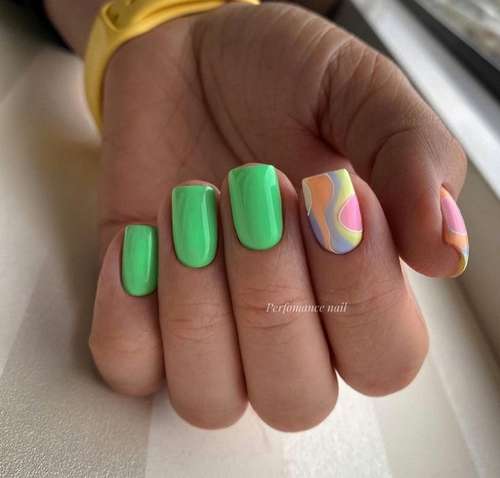 Manicure with divorces 2021: nail design, photo news