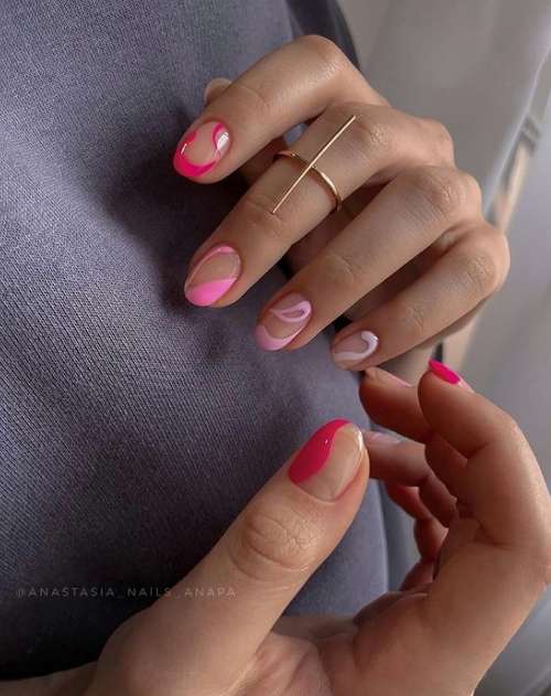 Manicure with divorces 2021: nail design, photo news