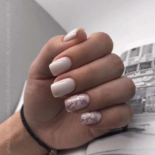 Manicure with divorces 2021: nail design, photo news