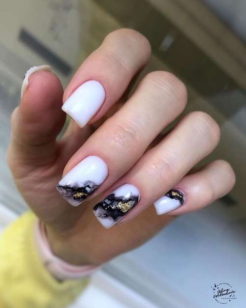 Manicure with divorces 2021: nail design, photo news