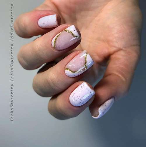 Manicure with divorces 2021: nail design, photo news