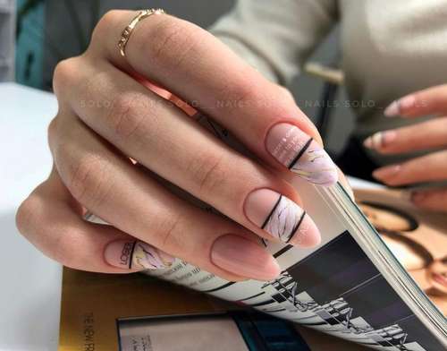 Manucure avec divorces 2021: conception d'ongles, actualité photo