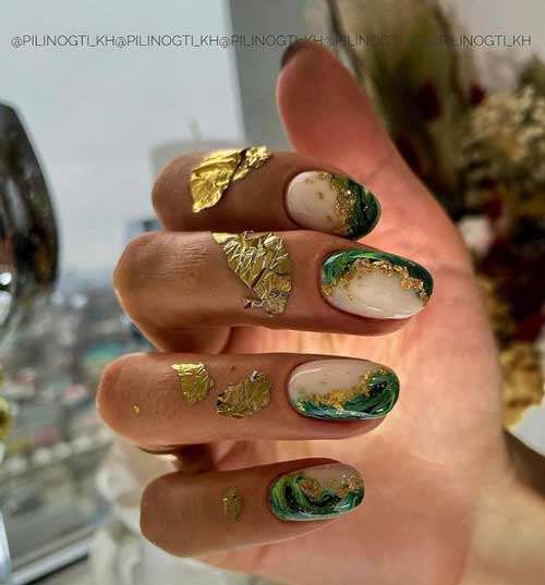 Malachite manicure