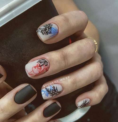 Original drawings on nails