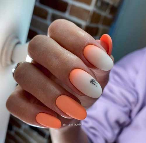 Milky gradient on nails trend