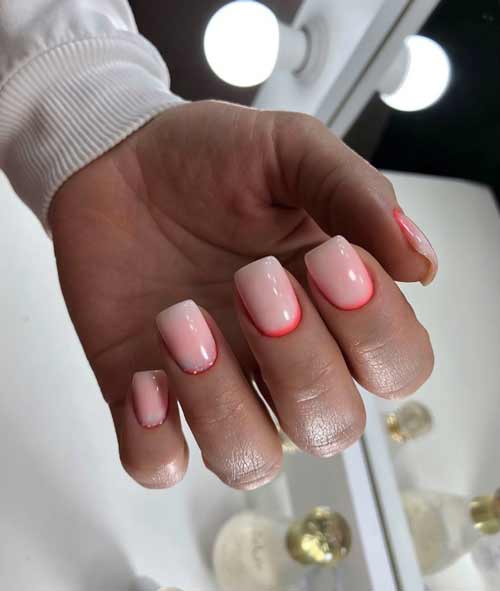 Milky gradient on nails: trendy manicure