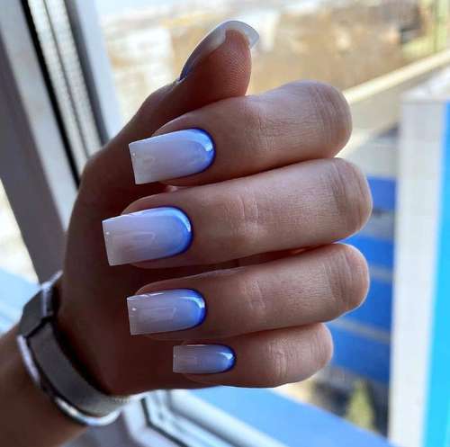 Milky gradient on nails: trendy manicure 2021, photo