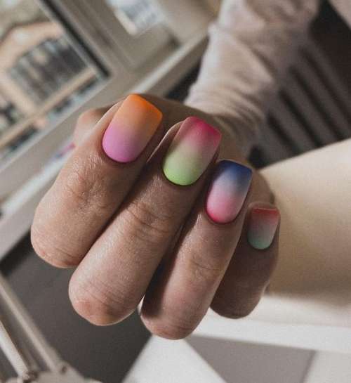 Milky gradient on nails: trendy manicure 2021, photo