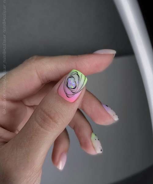 Milky gradient on nails: trendy manicure 2021, photo