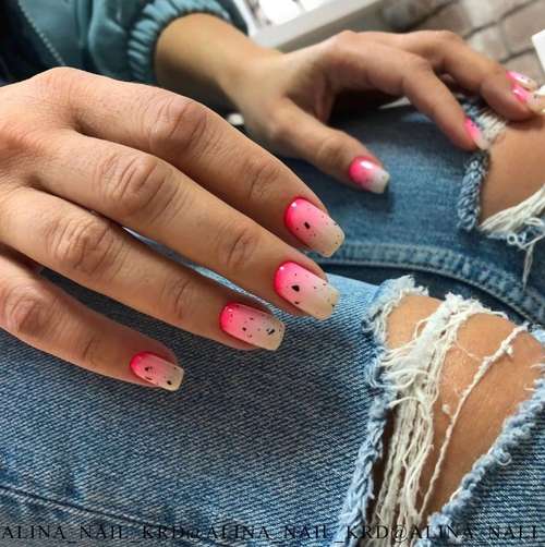 Milky gradient on nails: trendy manicure 2021, photo