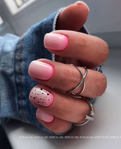 Milky gradient on nails: trendy manicure 2021, photo