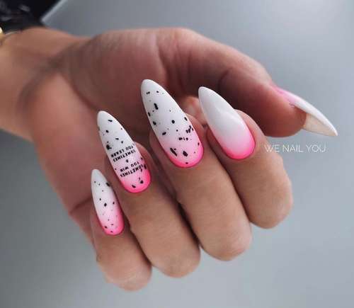 Milky gradient on nails: trendy manicure 2021, photo