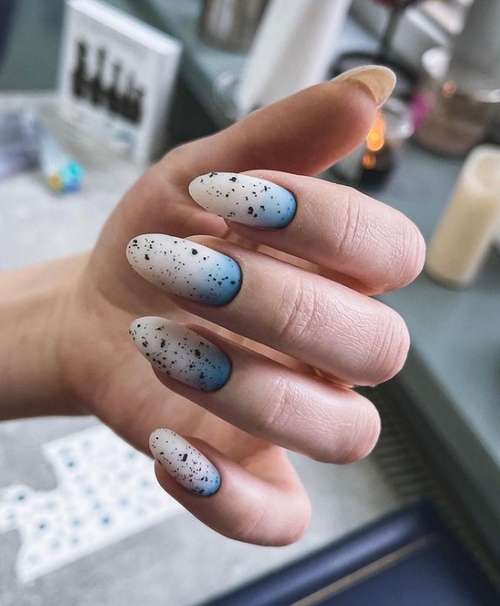 Milky gradient on nails: trendy manicure 2021, photo