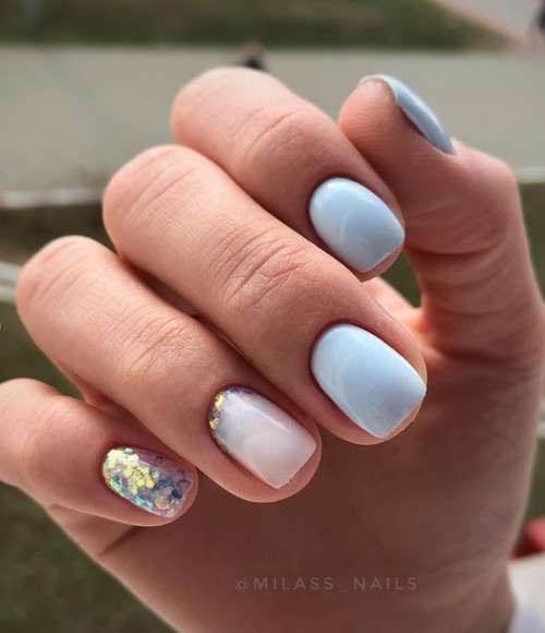 Milky gradient on nails: trendy manicure 2021, photo