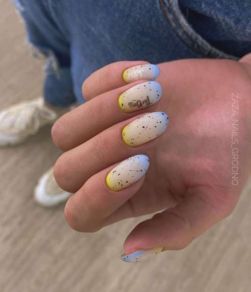 Milky gradient on nails: trendy manicure 2021, photo