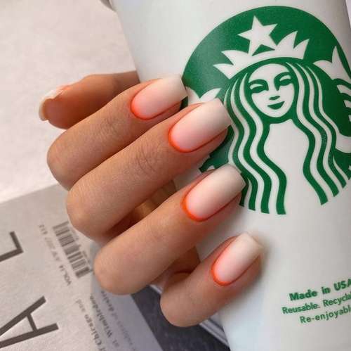 Milky gradient on nails: trendy manicure 2021, photo