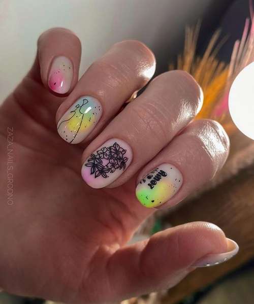 Milky gradient on nails: trendy manicure 2021, photo