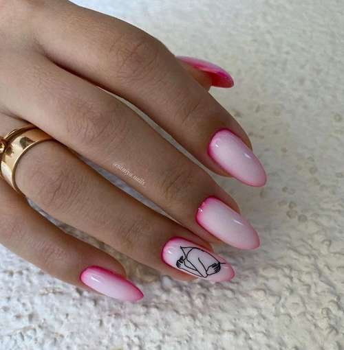 Milky gradient on nails: trendy manicure 2021, photo