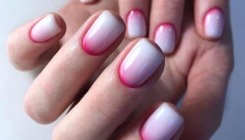 Milk manicure for short nails photo