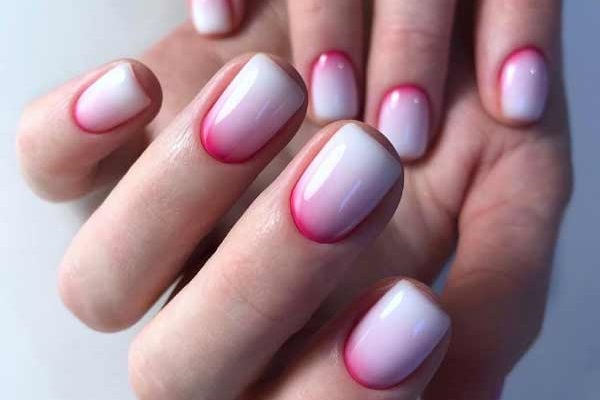 Milk manicure for short nails photo