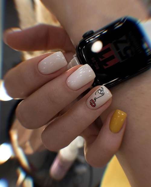 Milk manicure for short nails 2021: photo, fashion design