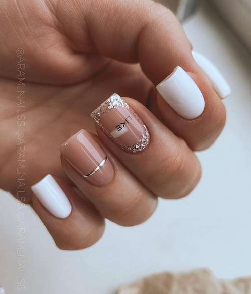 Chic milk manicure