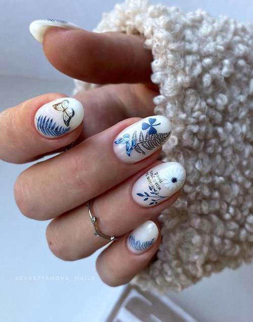 Milk manicure design slider