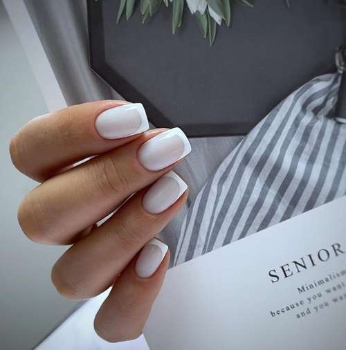 Manucure au lait pour ongles courts 2021: photo, design de mode