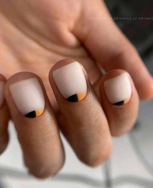 Matte Milky Reverse French