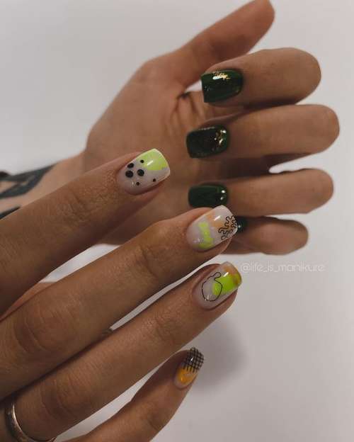 Translucent manicure with a design 2021-2022: photo novelties