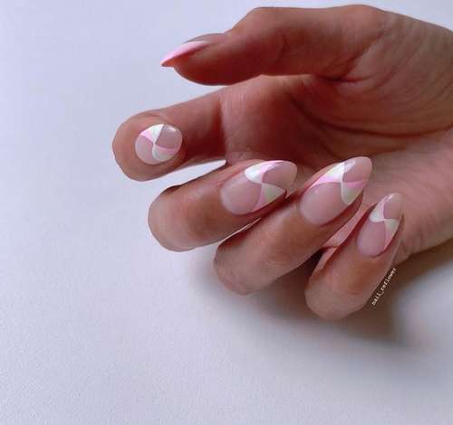 Translucent manicure with a design 2021-2022: photo novelties